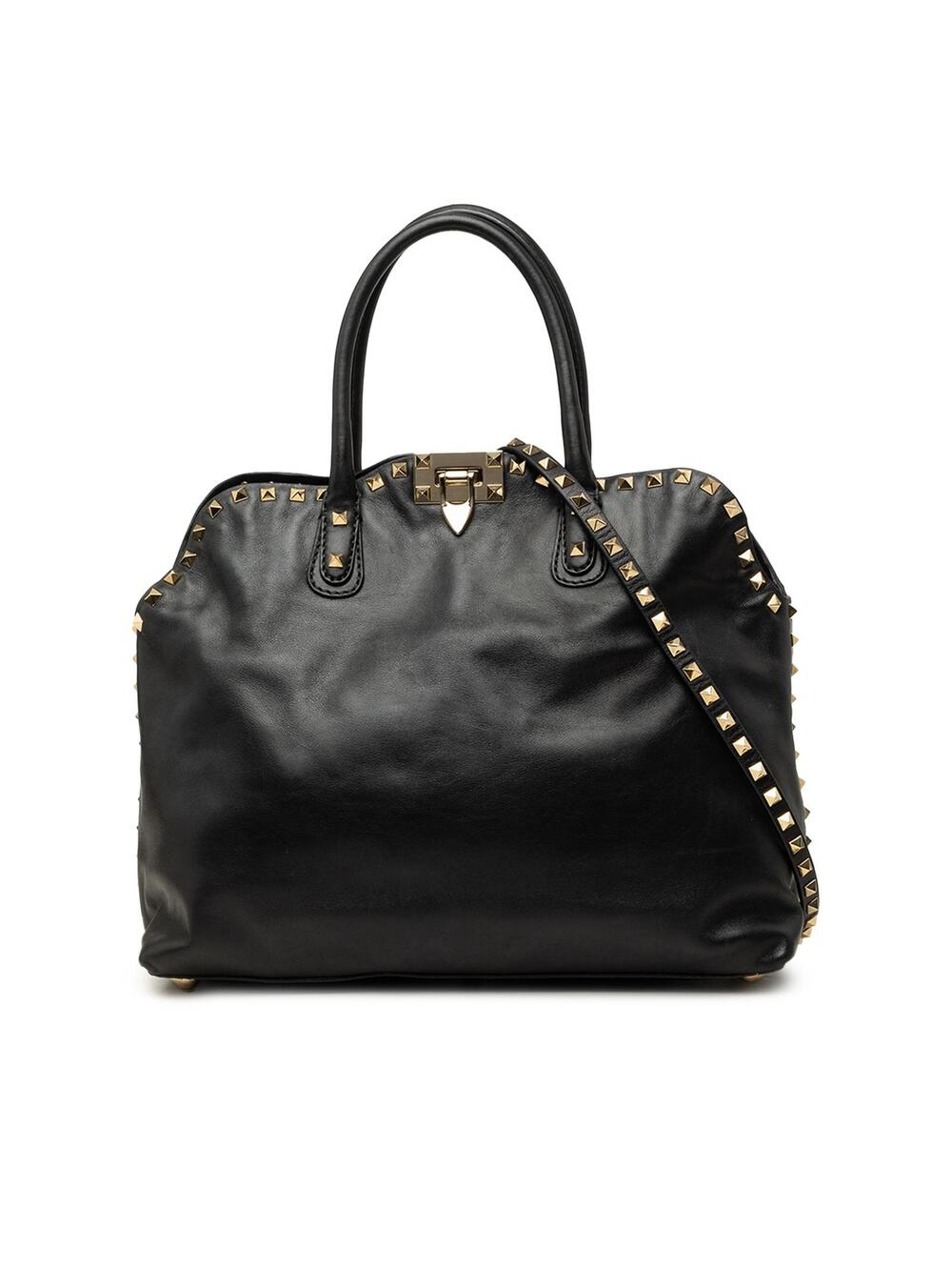 Valentino Leather Rockstud Dome Double #350397V64B